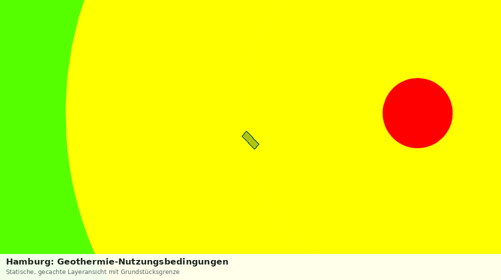 Statische Kartenansicht: Hamburg: Geothermie-Nutzungsbedingungen