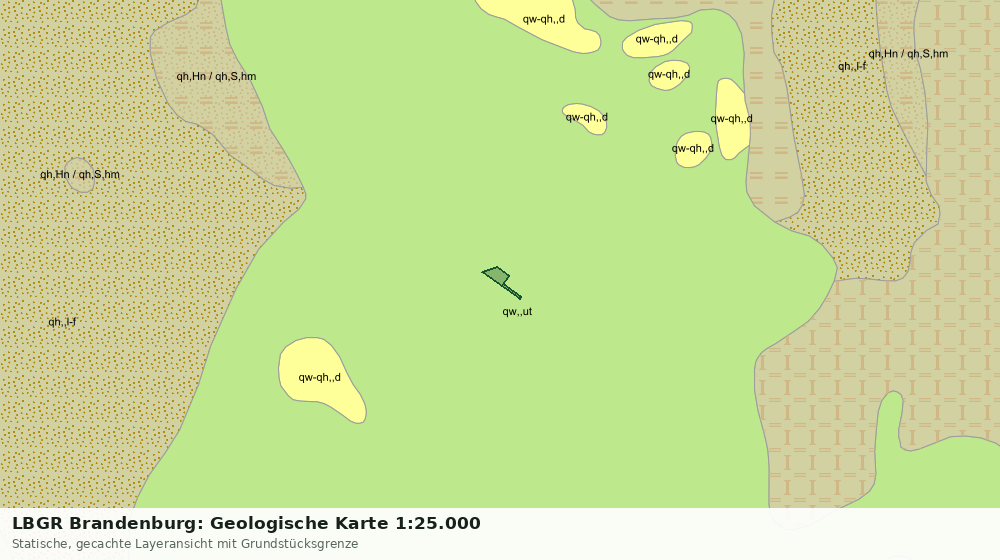 Statische Kartenansicht: LBGR Brandenburg: Geologische Karte 1:25.000