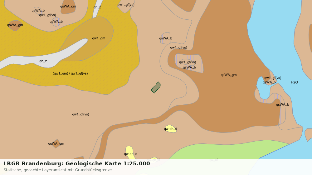Statische Kartenansicht: LBGR Brandenburg: Geologische Karte 1:25.000