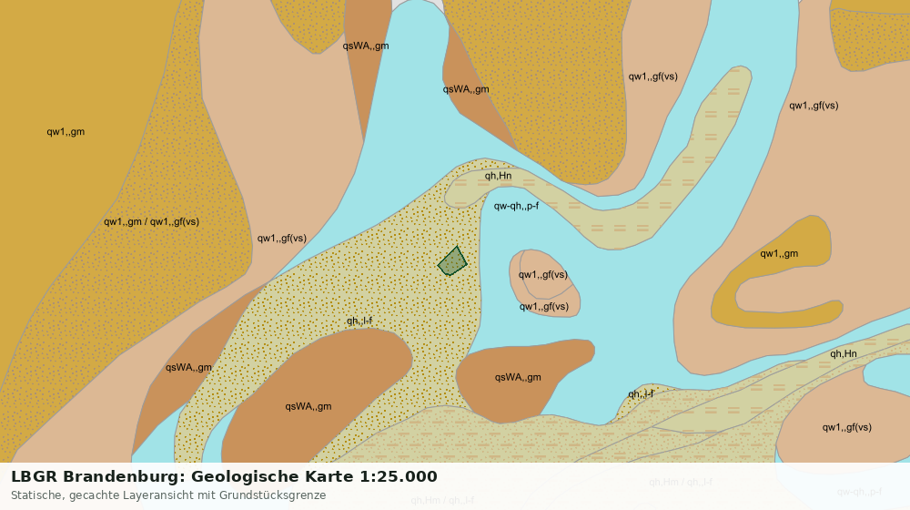 Statische Kartenansicht: LBGR Brandenburg: Geologische Karte 1:25.000