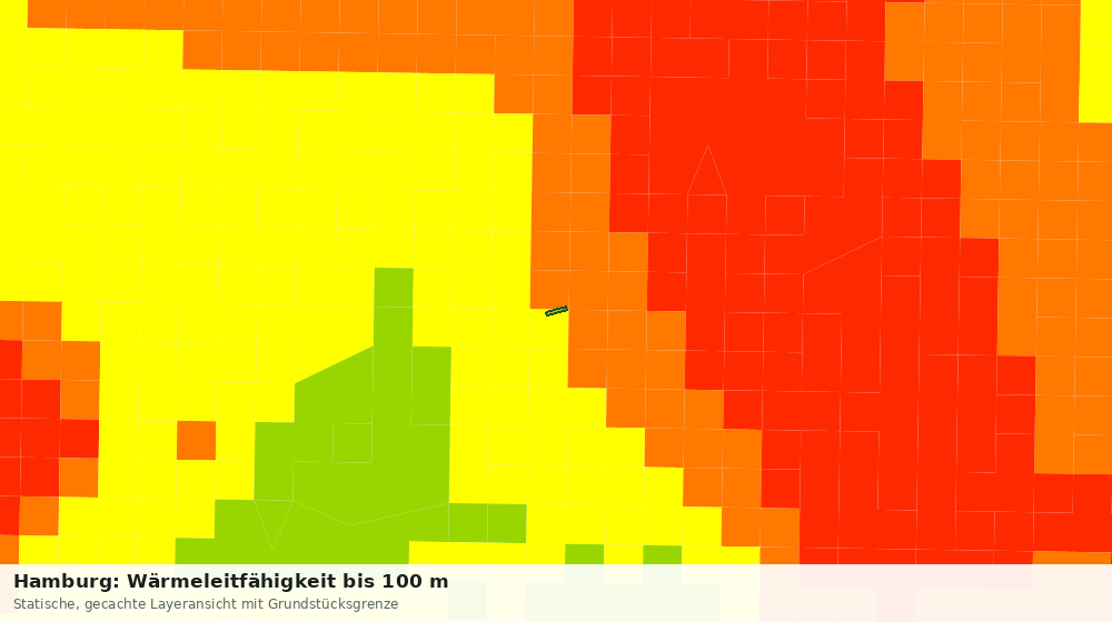Statische Kartenansicht: Hamburg: Wärmeleitfähigkeit bis 100 m