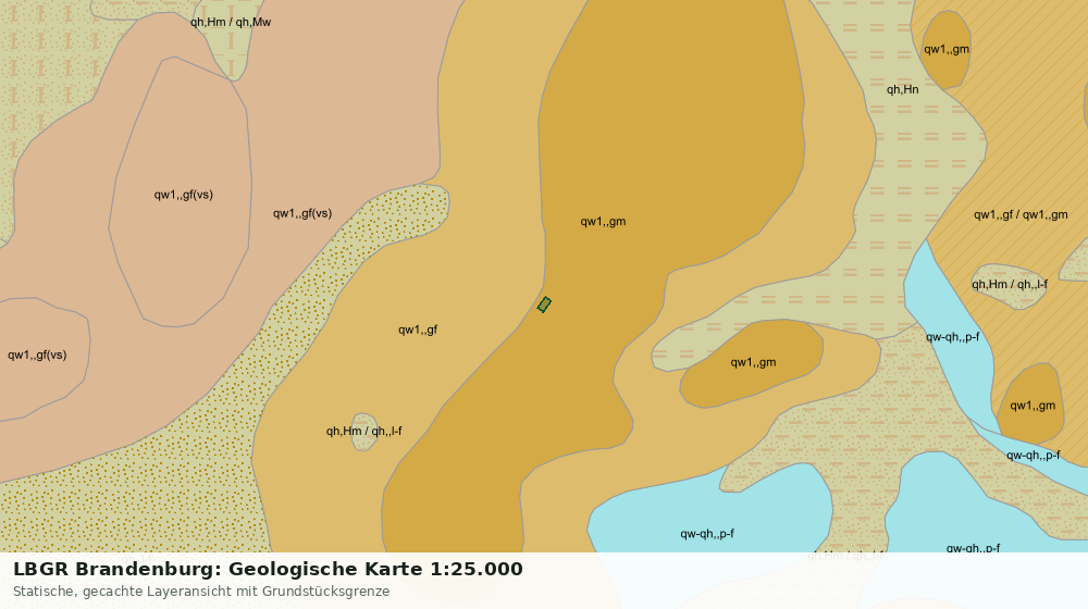 Statische Kartenansicht: LBGR Brandenburg: Geologische Karte 1:25.000