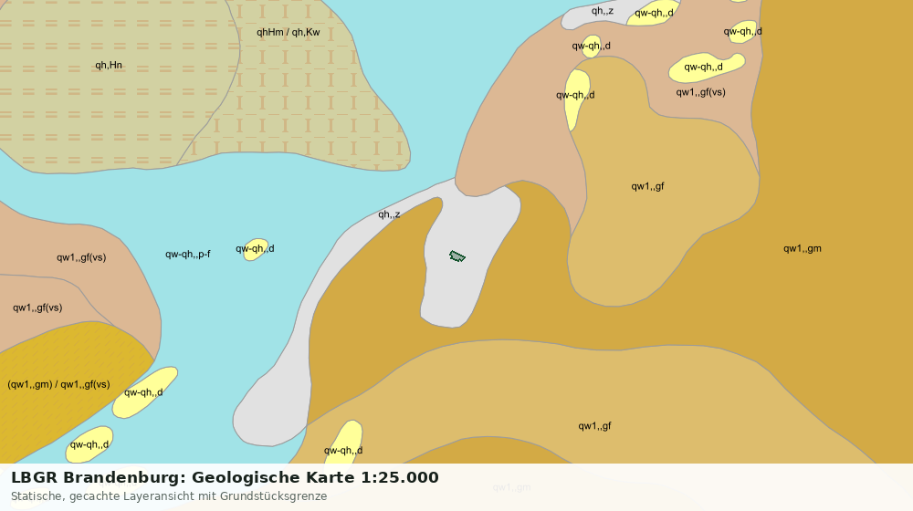 Statische Kartenansicht: LBGR Brandenburg: Geologische Karte 1:25.000