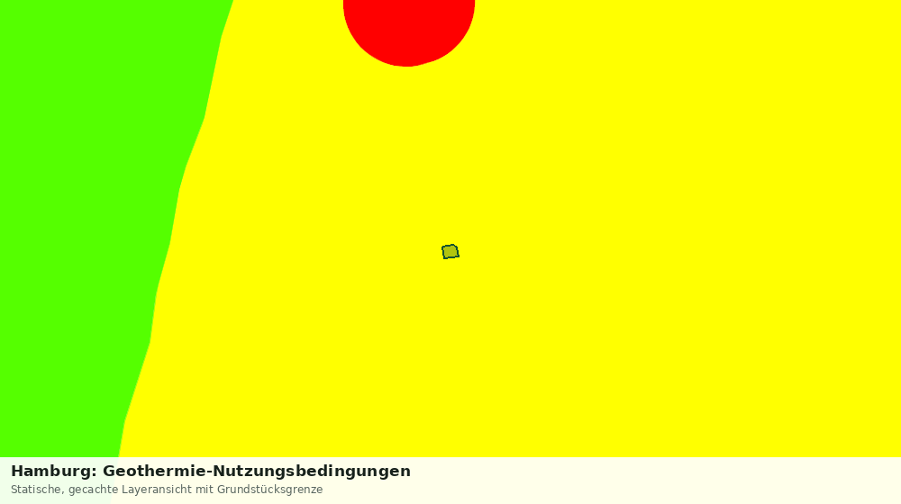 Statische Kartenansicht: Hamburg: Geothermie-Nutzungsbedingungen