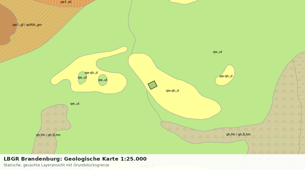 Statische Kartenansicht: LBGR Brandenburg: Geologische Karte 1:25.000