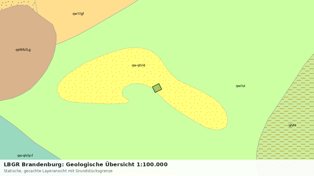Statische Kartenansicht: LBGR Brandenburg: Geologische Übersicht 1:100.000