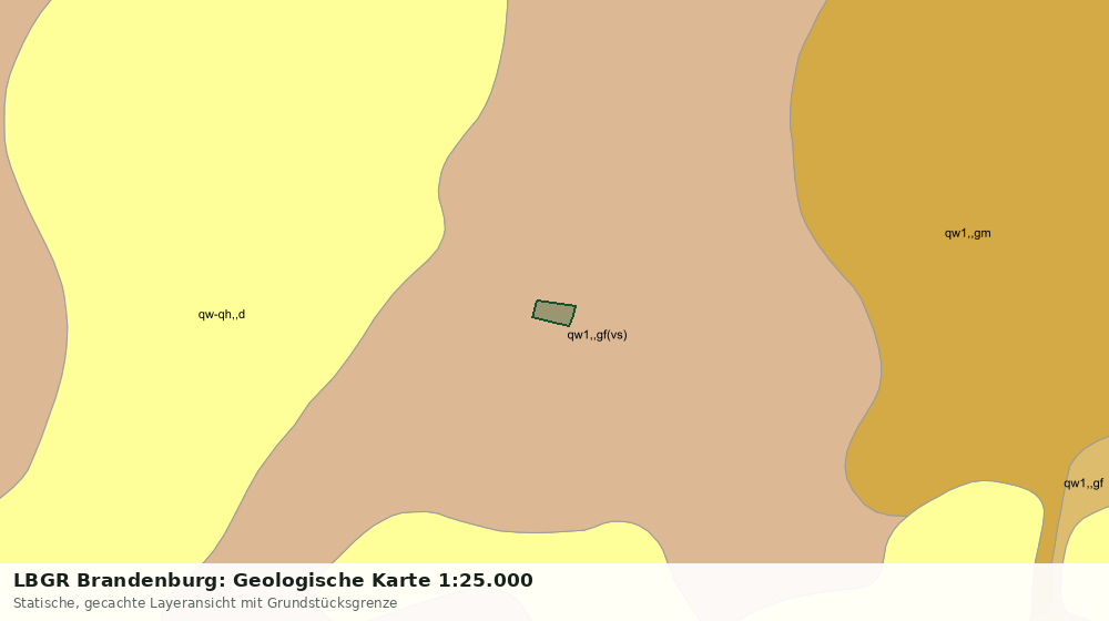 Statische Kartenansicht: LBGR Brandenburg: Geologische Karte 1:25.000