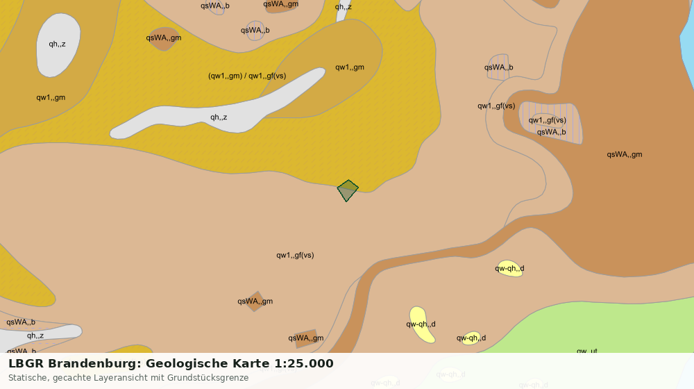 Statische Kartenansicht: LBGR Brandenburg: Geologische Karte 1:25.000