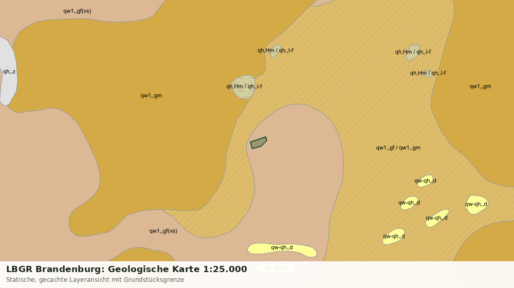 Statische Kartenansicht: LBGR Brandenburg: Geologische Karte 1:25.000