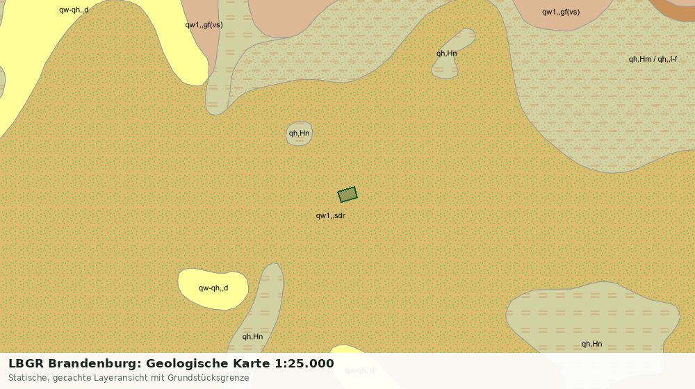 Statische Kartenansicht: LBGR Brandenburg: Geologische Karte 1:25.000