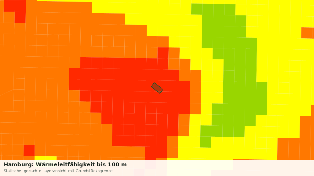 Statische Kartenansicht: Hamburg: Wärmeleitfähigkeit bis 100 m