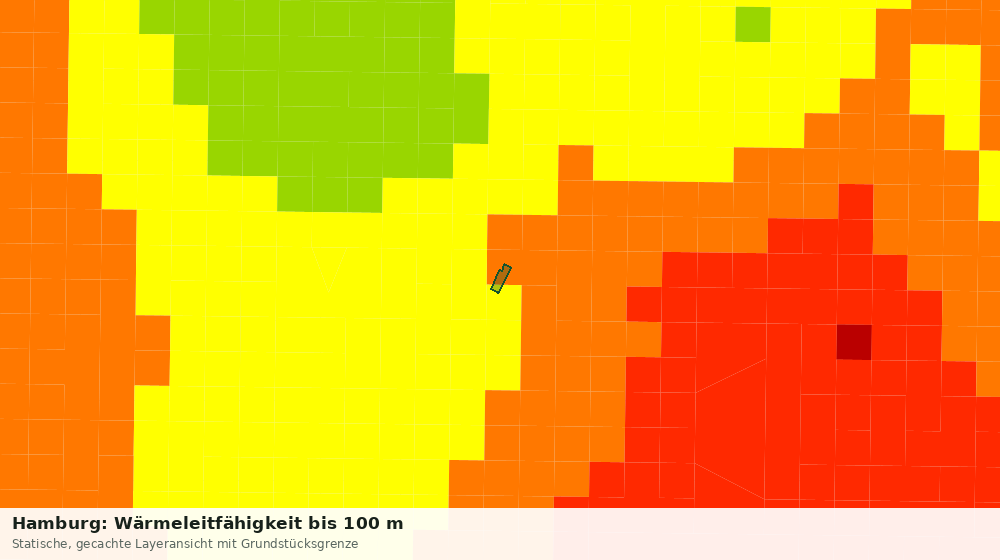 Statische Kartenansicht: Hamburg: Wärmeleitfähigkeit bis 100 m