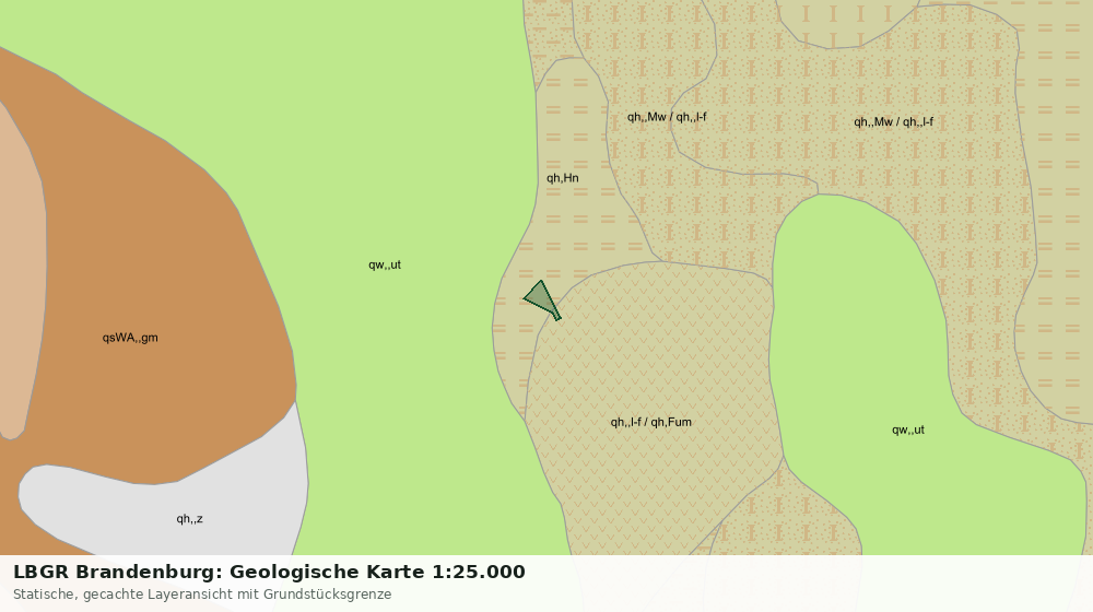 Statische Kartenansicht: LBGR Brandenburg: Geologische Karte 1:25.000