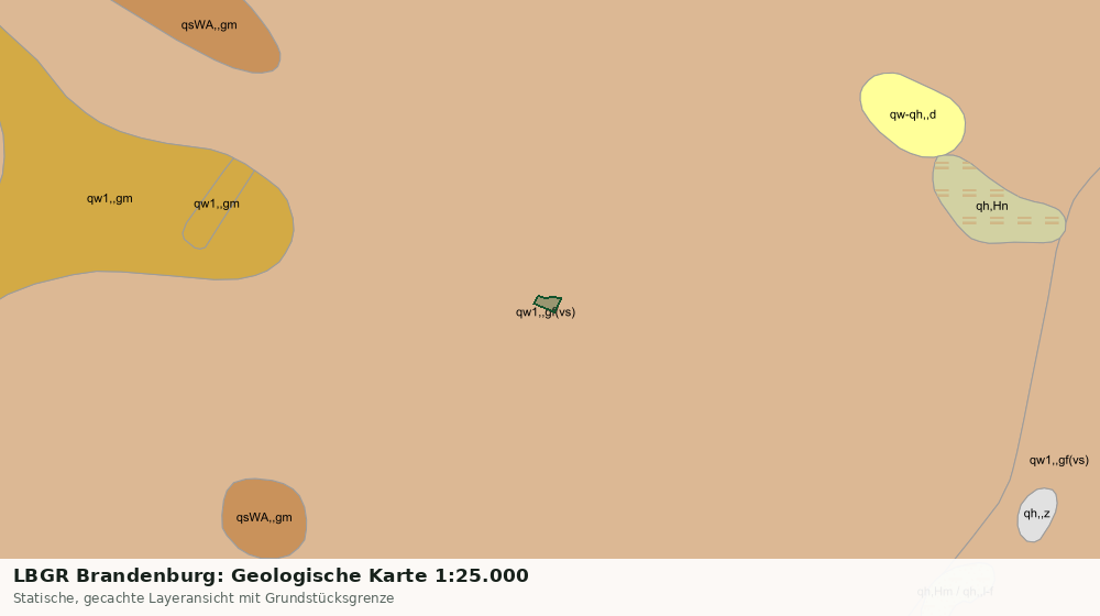 Statische Kartenansicht: LBGR Brandenburg: Geologische Karte 1:25.000