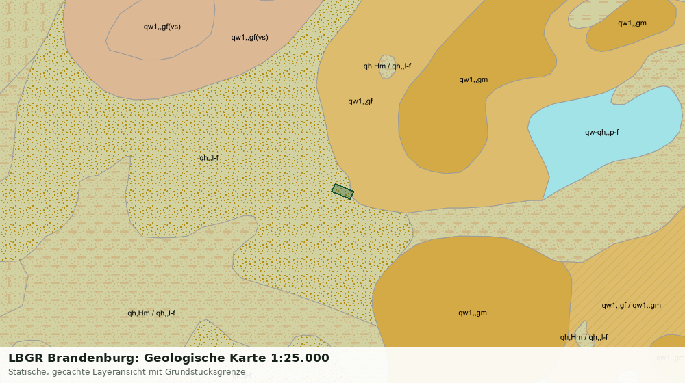 Statische Kartenansicht: LBGR Brandenburg: Geologische Karte 1:25.000