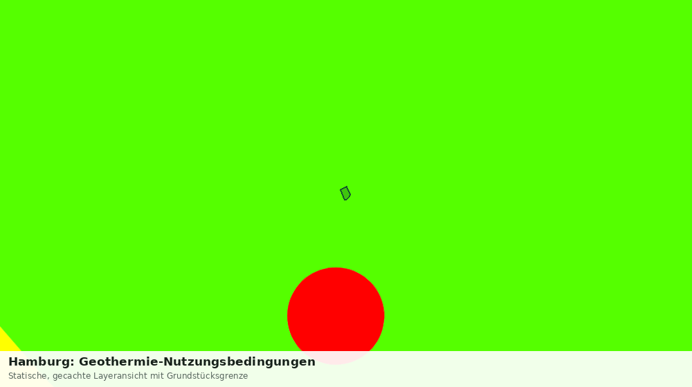 Statische Kartenansicht: Hamburg: Geothermie-Nutzungsbedingungen