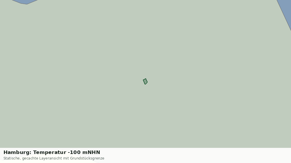 Statische Kartenansicht: Hamburg: Temperatur -100 mNHN