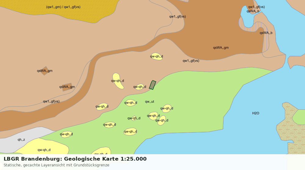 Statische Kartenansicht: LBGR Brandenburg: Geologische Karte 1:25.000