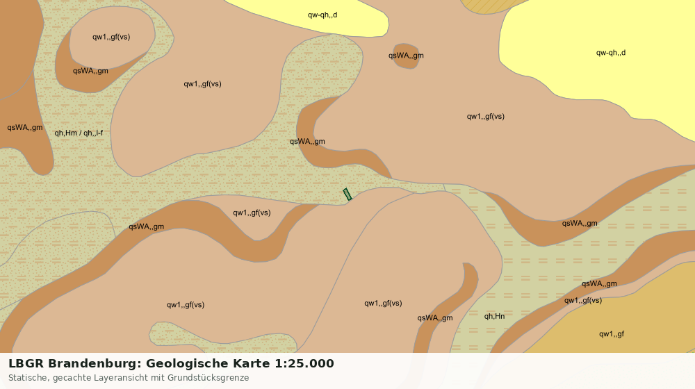 Statische Kartenansicht: LBGR Brandenburg: Geologische Karte 1:25.000