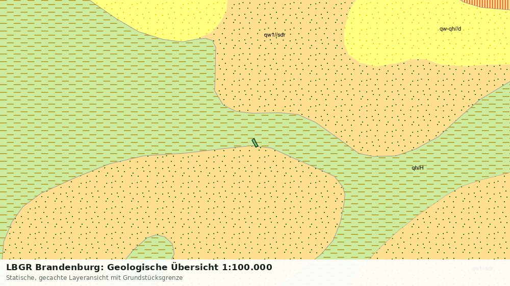 Statische Kartenansicht: LBGR Brandenburg: Geologische Übersicht 1:100.000