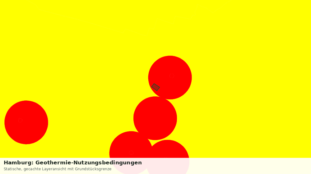 Statische Kartenansicht: Hamburg: Geothermie-Nutzungsbedingungen