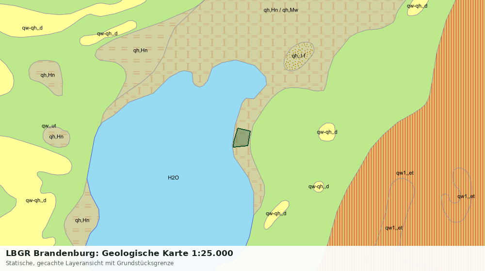 Statische Kartenansicht: LBGR Brandenburg: Geologische Karte 1:25.000