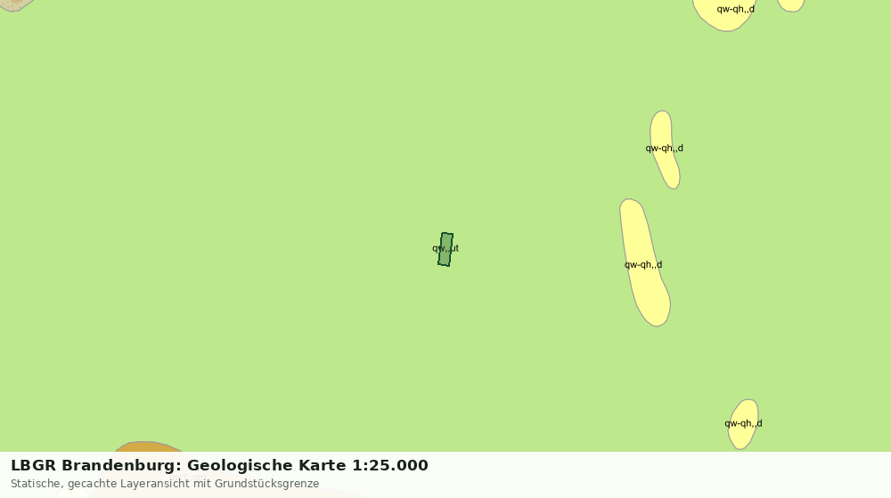 Statische Kartenansicht: LBGR Brandenburg: Geologische Karte 1:25.000