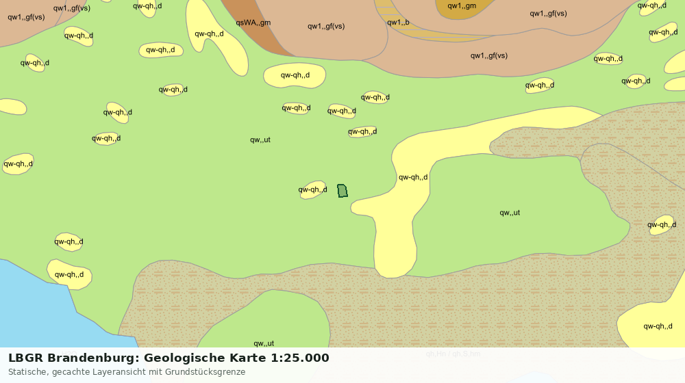 Statische Kartenansicht: LBGR Brandenburg: Geologische Karte 1:25.000