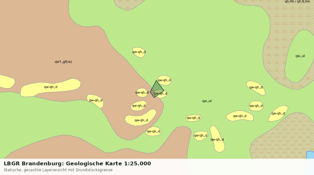 Statische Kartenansicht: LBGR Brandenburg: Geologische Karte 1:25.000