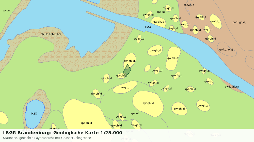Statische Kartenansicht: LBGR Brandenburg: Geologische Karte 1:25.000