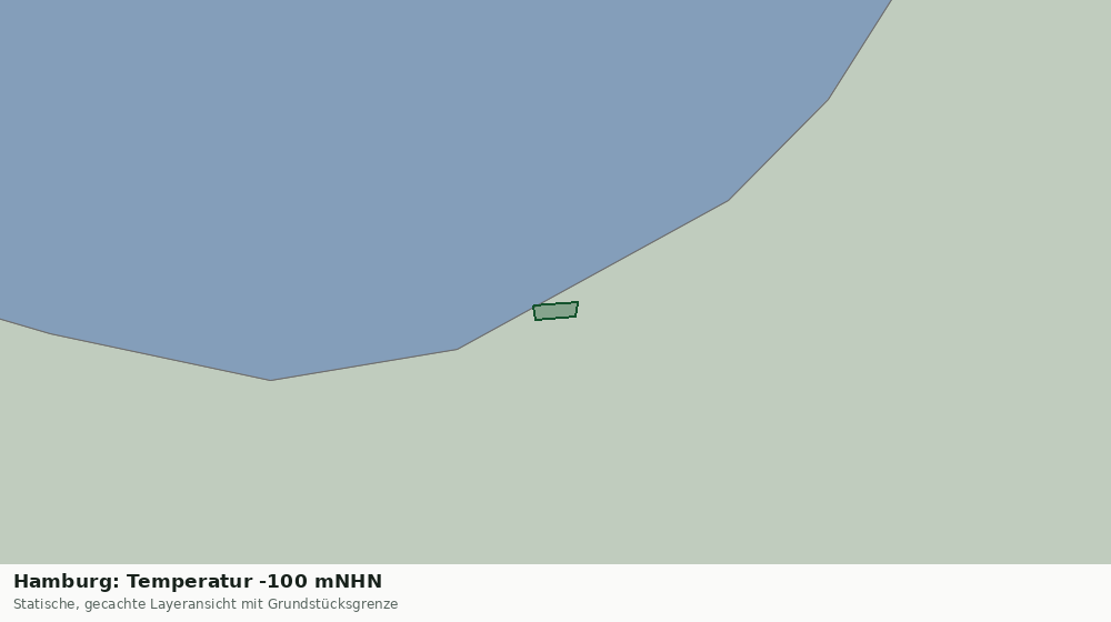 Statische Kartenansicht: Hamburg: Temperatur -100 mNHN