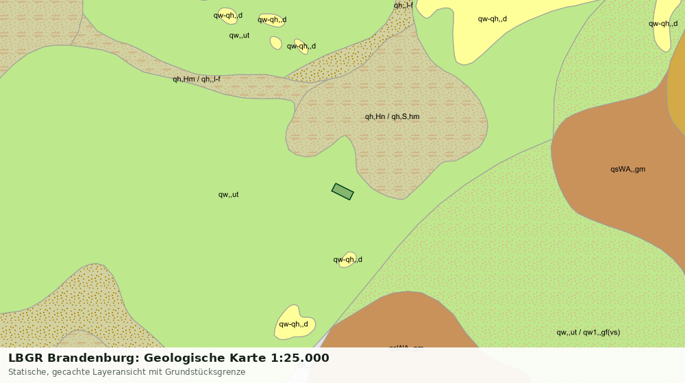 Statische Kartenansicht: LBGR Brandenburg: Geologische Karte 1:25.000