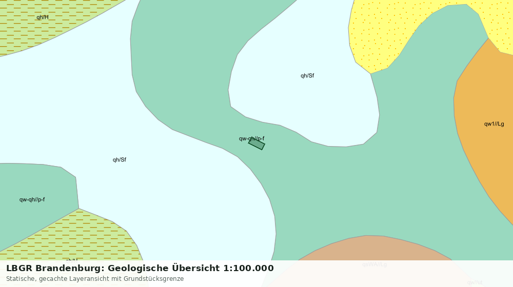 Statische Kartenansicht: LBGR Brandenburg: Geologische Übersicht 1:100.000