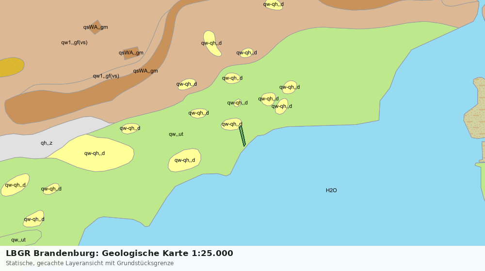 Statische Kartenansicht: LBGR Brandenburg: Geologische Karte 1:25.000
