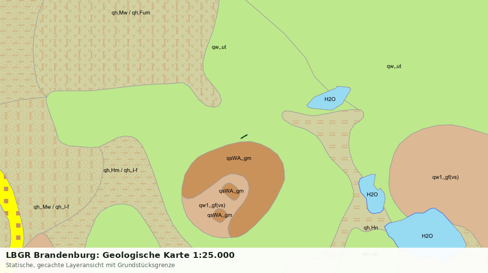 Statische Kartenansicht: LBGR Brandenburg: Geologische Karte 1:25.000