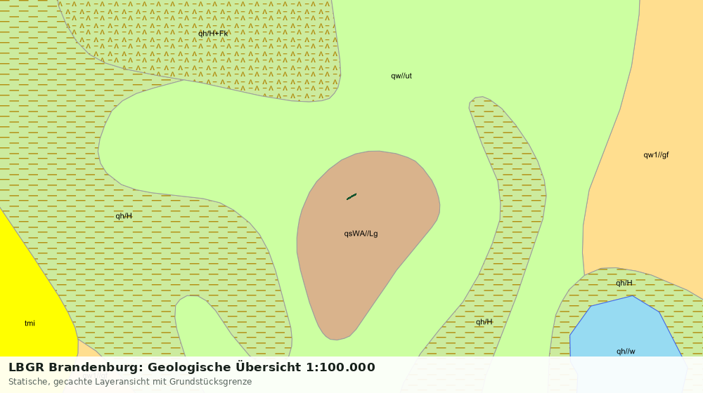 Statische Kartenansicht: LBGR Brandenburg: Geologische Übersicht 1:100.000