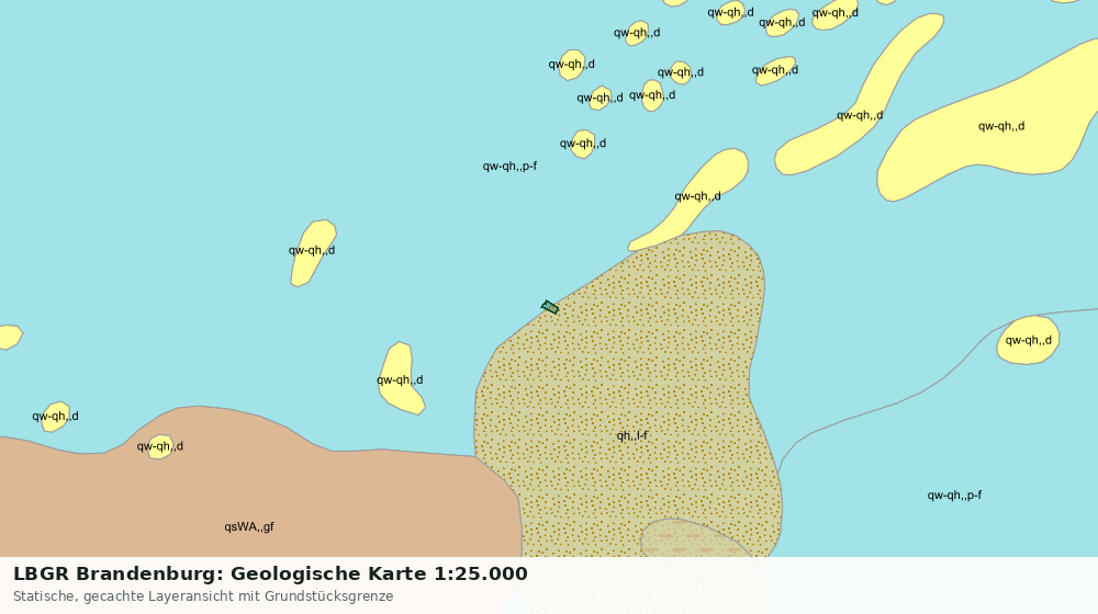 Statische Kartenansicht: LBGR Brandenburg: Geologische Karte 1:25.000