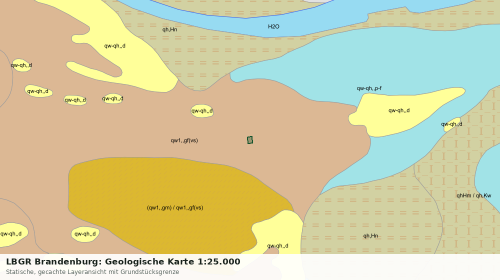 Statische Kartenansicht: LBGR Brandenburg: Geologische Karte 1:25.000