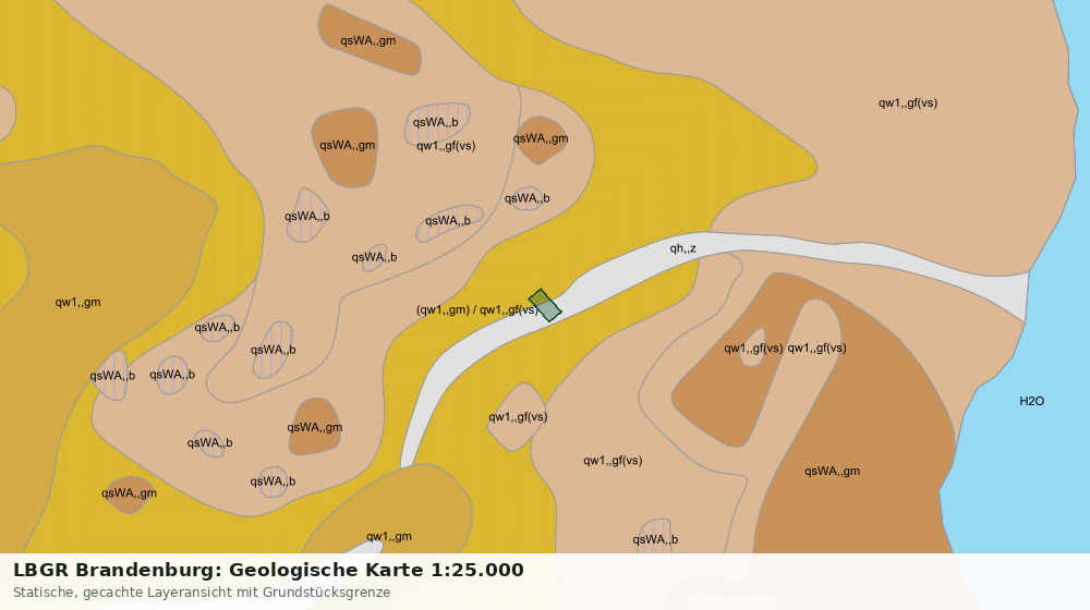 Statische Kartenansicht: LBGR Brandenburg: Geologische Karte 1:25.000