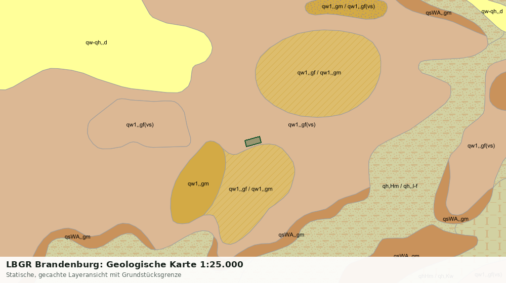 Statische Kartenansicht: LBGR Brandenburg: Geologische Karte 1:25.000