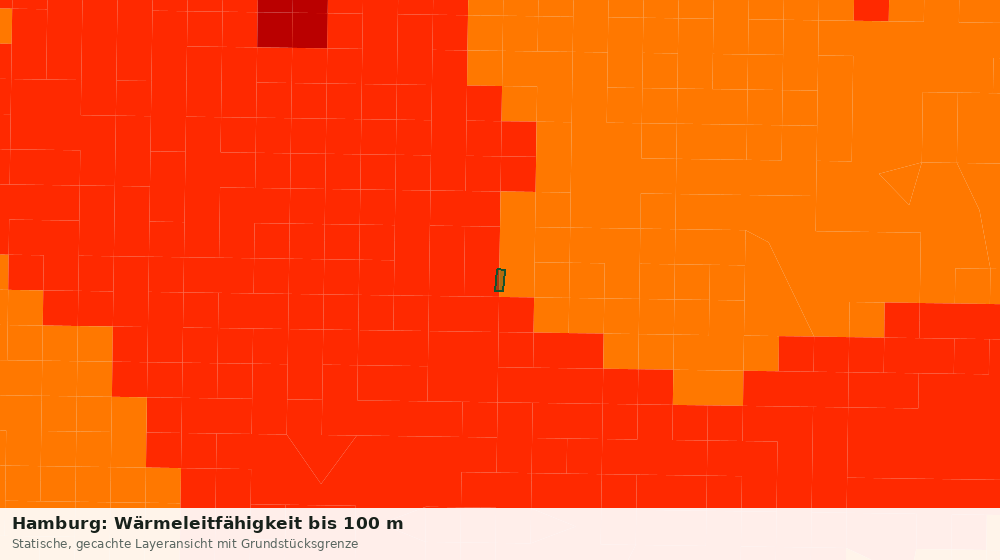 Statische Kartenansicht: Hamburg: Wärmeleitfähigkeit bis 100 m