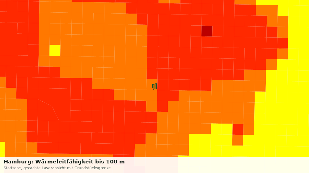 Statische Kartenansicht: Hamburg: Wärmeleitfähigkeit bis 100 m