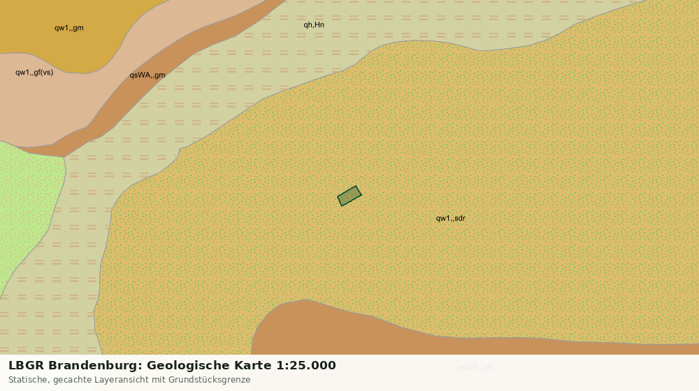 Statische Kartenansicht: LBGR Brandenburg: Geologische Karte 1:25.000