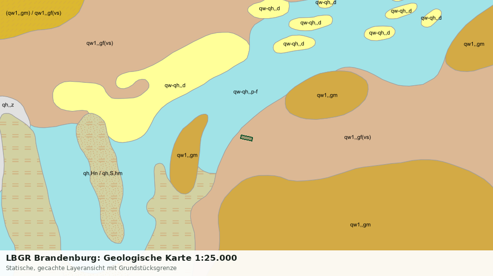 Statische Kartenansicht: LBGR Brandenburg: Geologische Karte 1:25.000