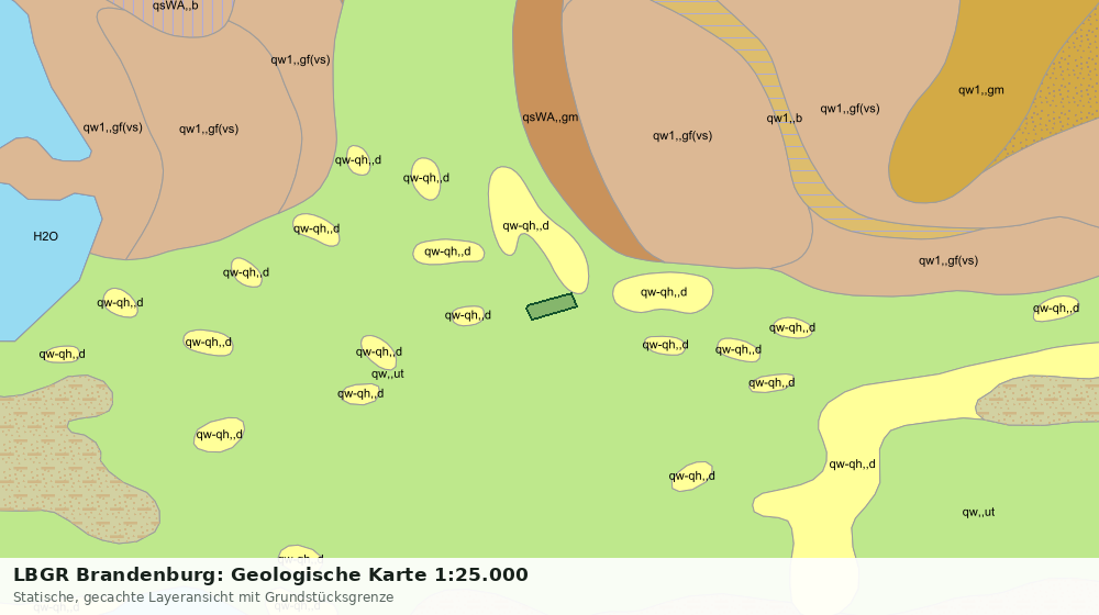 Statische Kartenansicht: LBGR Brandenburg: Geologische Karte 1:25.000