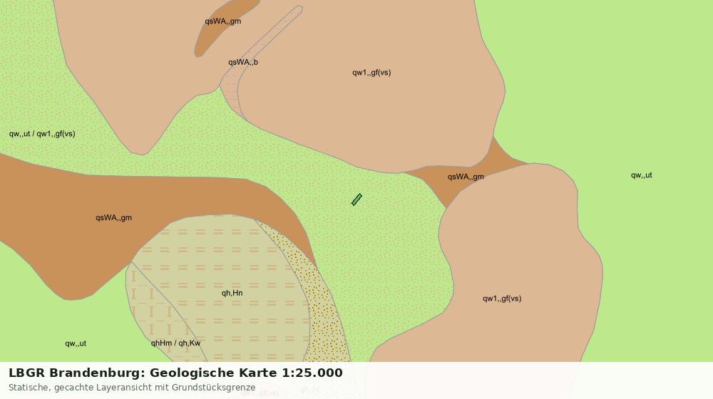 Statische Kartenansicht: LBGR Brandenburg: Geologische Karte 1:25.000