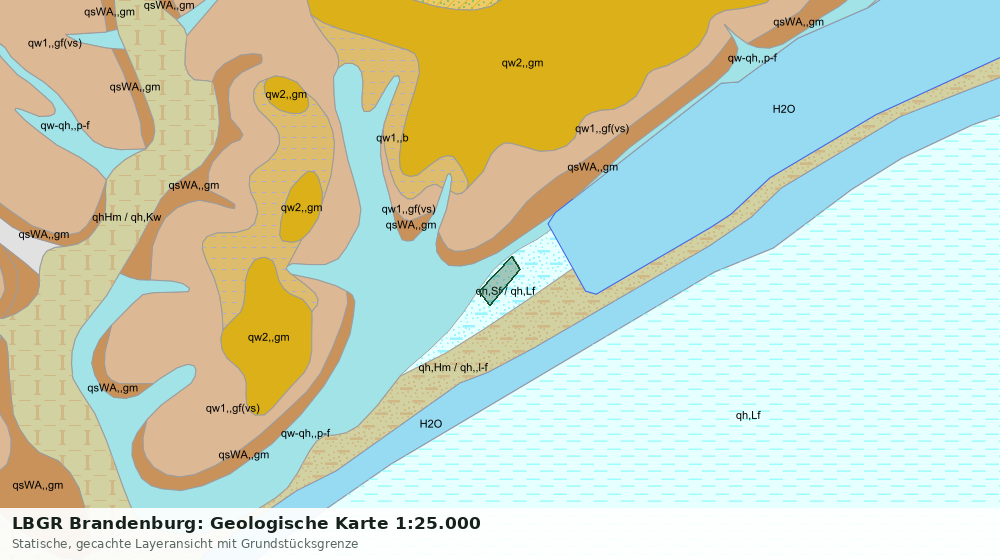 Statische Kartenansicht: LBGR Brandenburg: Geologische Karte 1:25.000