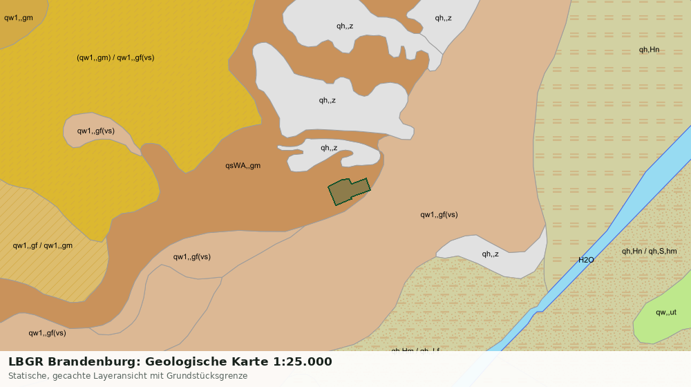 Statische Kartenansicht: LBGR Brandenburg: Geologische Karte 1:25.000