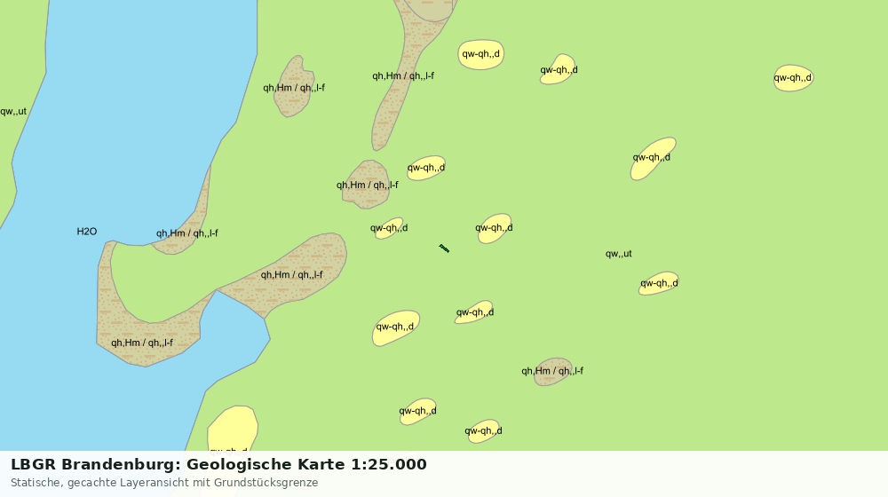 Statische Kartenansicht: LBGR Brandenburg: Geologische Karte 1:25.000