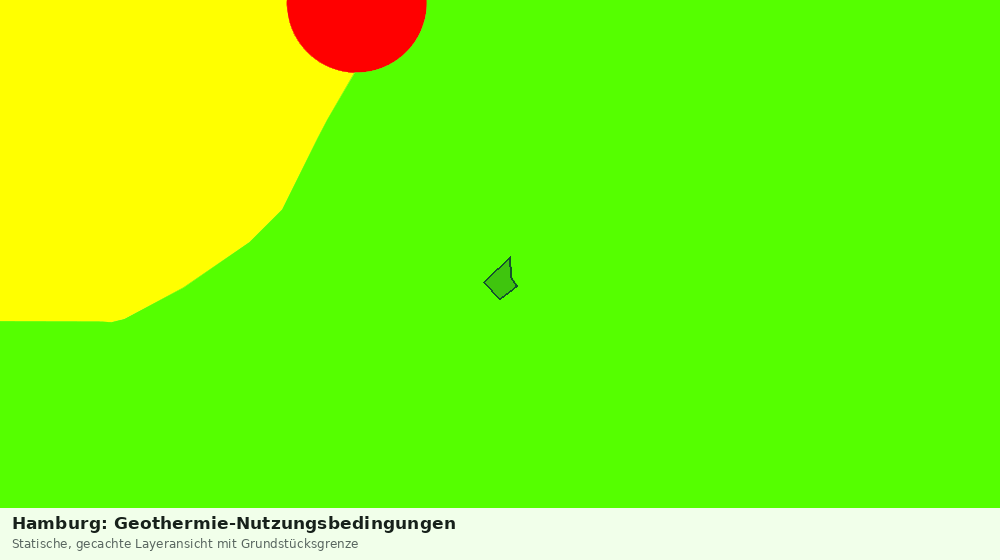 Statische Kartenansicht: Hamburg: Geothermie-Nutzungsbedingungen